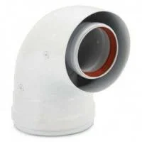 Коаксиальное колено Viessmann 90° DN 60/100 PP