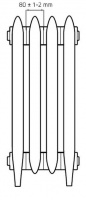 ᐉ Радиатор чугунный Радимакс Windsor 500 [1 секция] ✔️ фото | ⏩ Progreem.by