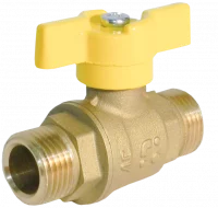 Кран шаровой БАЗ 11Б27П Ду15 А12/1 газ 1/2” нр/нр бабочка