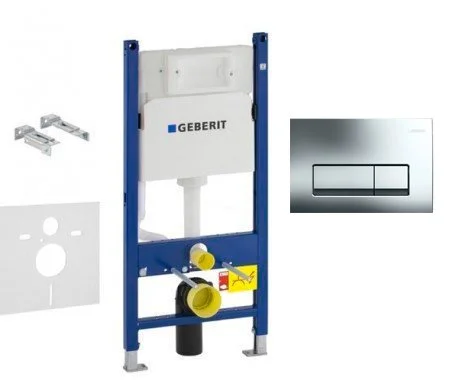 ᐉ Инсталляция для унитаза Geberit Duofix H112 с кнопкой смыва Delta51, хром 458.126.05.21 ✅ фото | Geberit ⭐ Progreem.by
