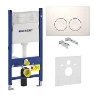 Инсталляция для унитаза Geberit Duofix H112 с кнопкой смыва Delta21, белый