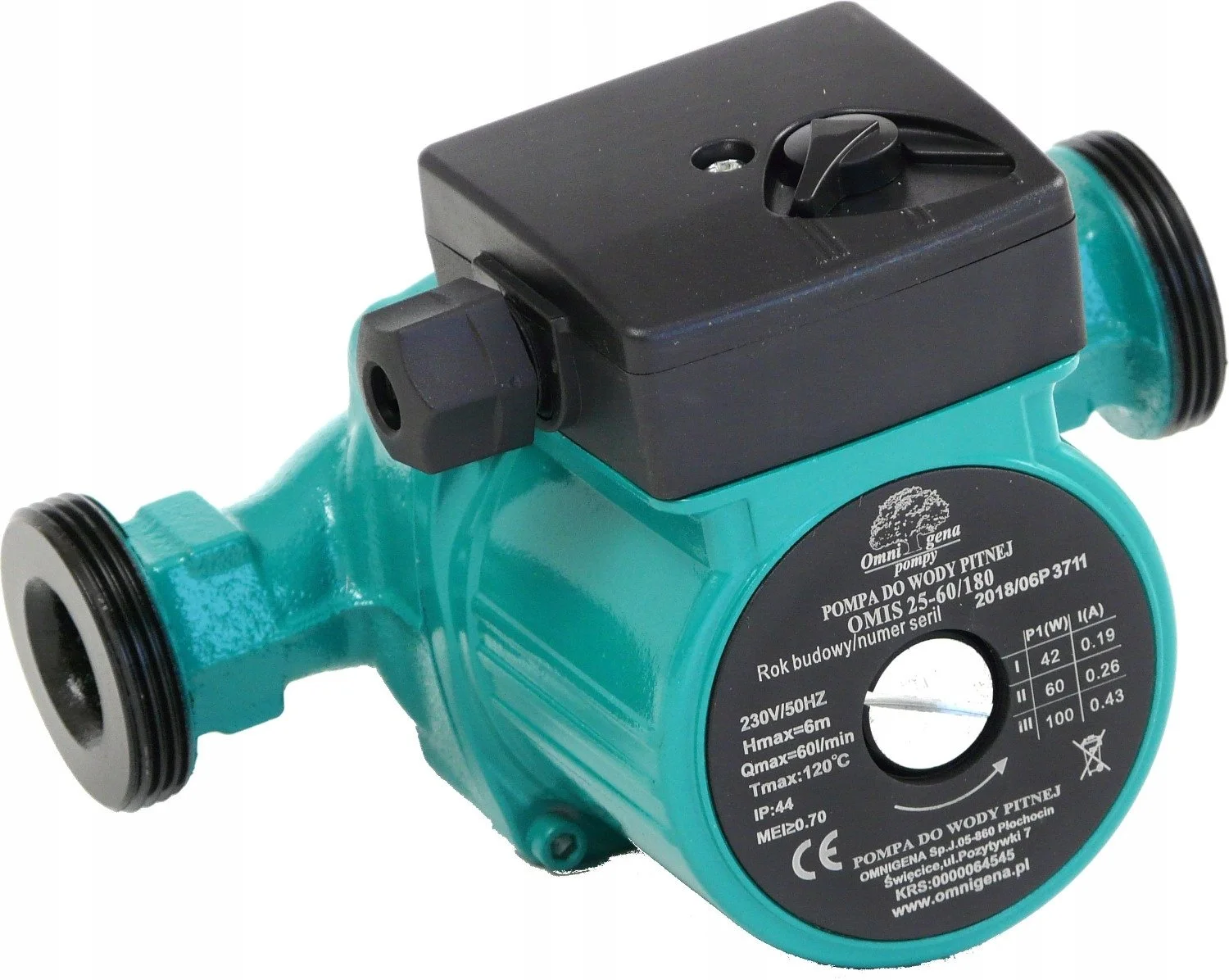 ᐉ Циркуляционный насос Omnigena OMIS 25-60/180 358 ✅ фото | Omnigena ⭐ Progreem.by