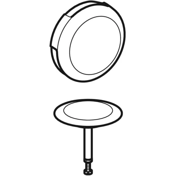 ᐉ Крышка сливного отверстия и поворотная ручка Geberit d52 для арт. 150.501/150.505, белый 150.221.11.1 ✔️ фото | ⏩ Progreem.by