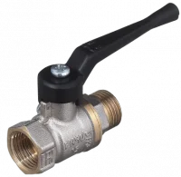 Кран никелированный шаровый БАЗ НК 11Б27п1 1 1/2” вр/нр, рычаг