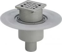 Душевой трап Viega DN50 583224 с решеткой 100х100, хром [0.4 л/с]