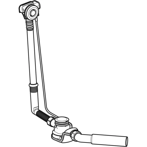 ᐉ Сифон с переливом Geberit для ванны с системой нажатия PushControl, d52 мм, высота 60 см, хром глянцевый 150.757.21.1 ✔️ фото | ⏩ Progreem.by