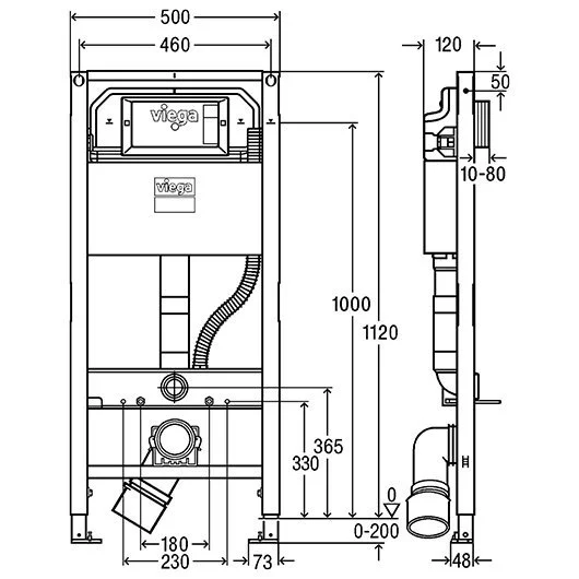 ᐉ Инсталляция для унитаза Viega Prevista Dry 771980 ✔️ фото | ⏩ Progreem.by