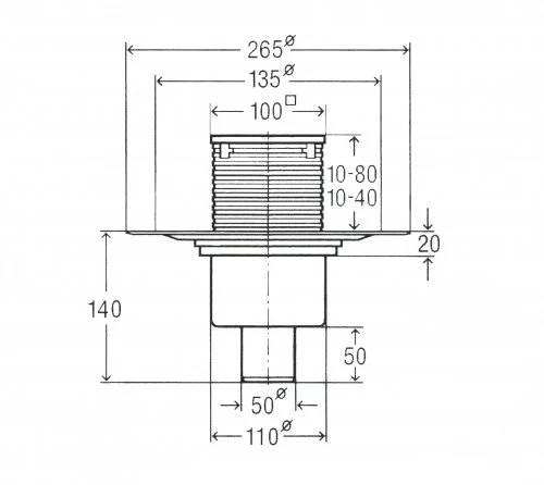 ᐉ Душевой трап Viega DN50 583224 с решеткой 100х100, хром [0.4 л/с] ✔️ фото | ⏩ Progreem.by