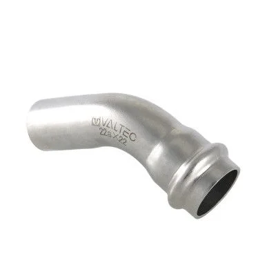 Пресс-угольник 45° (раструб-труба) из нержавеющей стали Valtec 28а x 28 мм - условный проход (диаметр) 18 мм