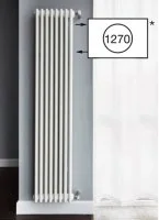 Радиатор стальной трубчатый Zehnder 2180 боковое подключение, белый (RAL 9016) [10 секций]