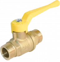 Кран шаровой БАЗ 11Б27П Ду15 А12 газ 1/2” нр/нр рычаг