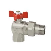 Кран шаровой ICMA угловой с американкой 1/2" бабочка