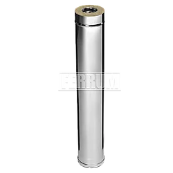 Труба дымохода утепленного Ferrum 1.0 м / 0.8+0.5 мм d 120/200 мм