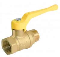 Кран шаровой БАЗ 11Б27п Ду15 А11 газ 1/2” вр/нр рычаг