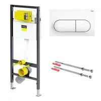 Инсталляция для унитаза Viega Prevista Dry 792831 с кнопкой смыва Prevista 773762, белый