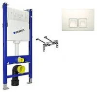 Инсталляция для унитаза Geberit Duofix Plattenbau H112 с кнопкой смыва Delta50, белый