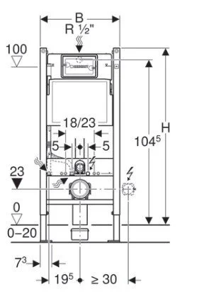 ᐉ Инсталляция для унитаза Geberit Duofix Basic 111.153.00.1 ✔️ фото | ⏩ Progreem.by