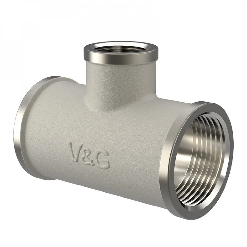 ᐉ Тройник латунный V&G VALOGIN переходной ВxВxВ  1 1/4" х 3/4" х 1 1/4" VG-202205 ✅ фото | V&G VALOGIN ⭐ Progreem.by