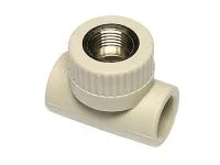 Тройник полипропиленовый 90° Wavin Ekoplastik с переходом на вн. р. 32х1/2