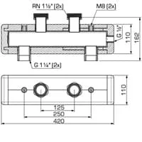 ᐉ Коллектор ESBE GMA411 (для 1-ой насосной группы с гидравлическим разделителем) ✔️ фото | ⏩ Progreem.by