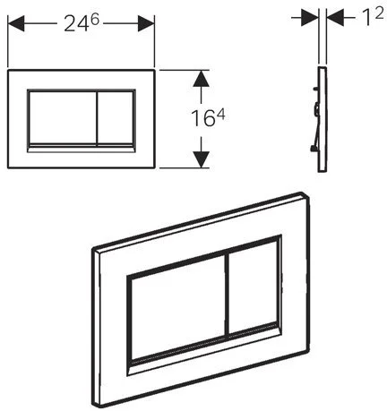 ᐉ Кнопка для инсталляции Geberit Sigma 30 115.883.KM.1 черный ✔️ фото | ⏩ Progreem.by
