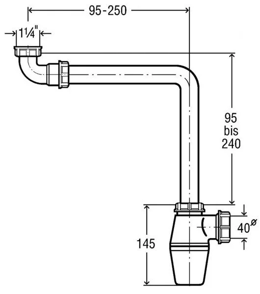 ᐉ Сифон Viega для умывальника бутылочный, d32 мм, с розеткой, белый 128913 ✔️ фото | ⏩ Progreem.by