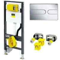 Инсталляция для унитаза Viega Prevista Dry 792862 с кнопкой смыва Prevista 773052, хром