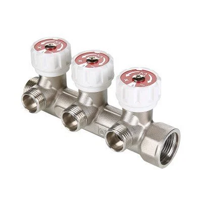 ᐉ Коллектор с регулирующими вентилями Valtec 3/4", 3 x 1/2" VTc.570.N.0503 ✅ фото | Valtec ⭐ Progreem.by