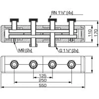 ᐉ Коллектор ESBE GMA421 (для 2-х насосных групп) ✔️ фото | ⏩ Progreem.by