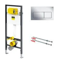 Инсталляция для унитаза Viega Prevista Dry 792848 с кнопкой смыва Prevista 773717, хром