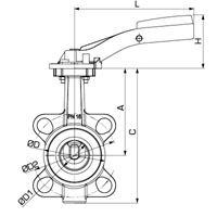 ᐉ Поворотный дисковый затвор ESBE VBF125 DN150 ✔️ фото | ⏩ Progreem.by