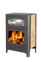 Печь-камин ECOKAMIN БАВАРИЯ ЭКО (с плитой, духовкой)