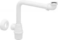 Сифон Viega для умывальника бутылочный, d32 мм, с розеткой, белый 128913