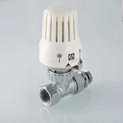 ᐉ Клапан с термостатической головкой Valtec для радиаторов, прямой 1/2" ✔️ фото | ⏩ Progreem.by