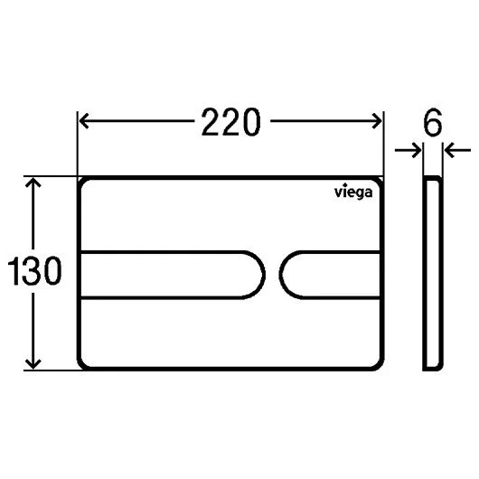ᐉ Кнопка для инсталляции Viega Prevista для унитазов Visign for Style 23 773175 черный 773175 ✅ фото | Viega ⭐ Progreem.by