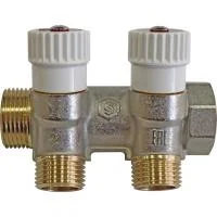 Коллектор с регулирующими вентилями Stout SMB 6852 1"х1/2" 4 выхода