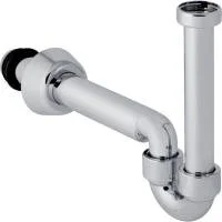 Сифон Geberit для умывальника и биде, d40 мм, горизонтальный выпуск, хром глянцевый 151.105.21.1