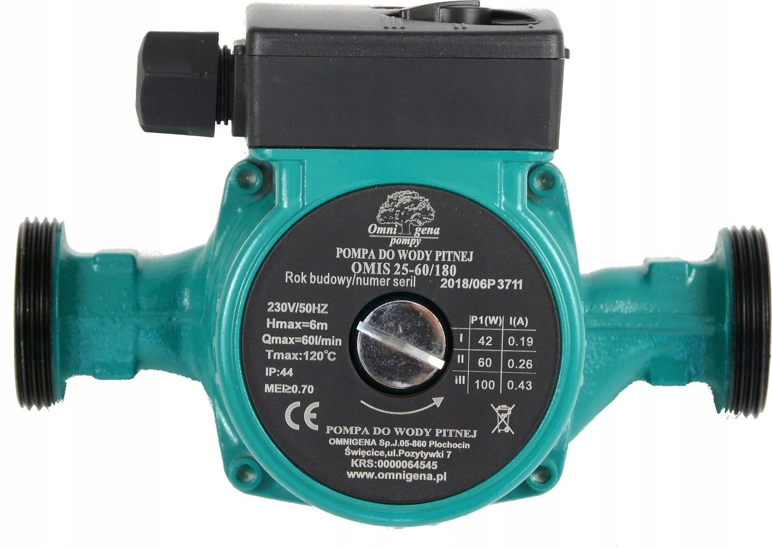 ᐉ Циркуляционный насос Omnigena OMIS 25-60/180 358 ✅ фото | Omnigena ⭐ Progreem.by