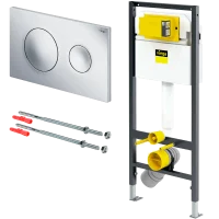 Инсталляция для унитаза Viega Prevista Dry 792855 с кнопкой смыва  Prevista 773779, сталь