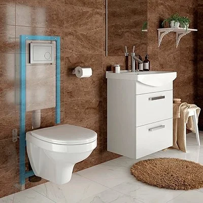 Скрытый монтаж подвесного унитаза