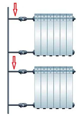 боковое подключение