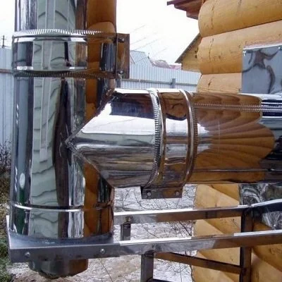 Утепленный дымоход с конденсатосборником