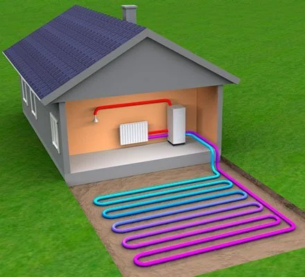 схема теплового насоса грунт-вода