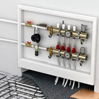 коллектор для 2 контуров теплого пола