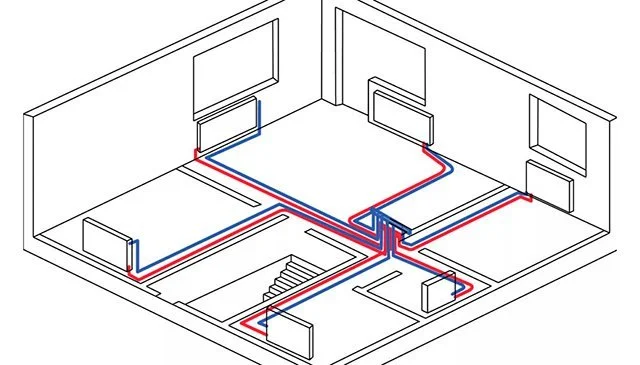 Схема отопления второго этажа