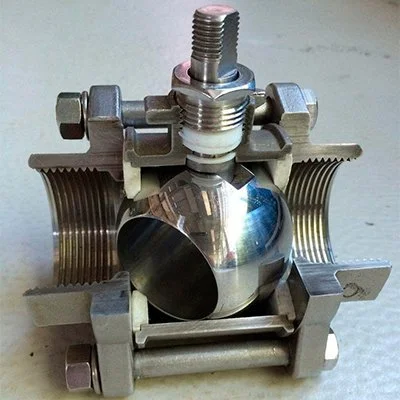 Шаровой кран в разрезе