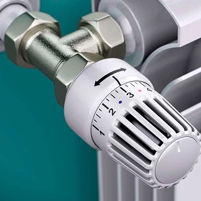 Клапан на радиаторе с термоголовкой