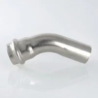 ᐉ Пресс-угольник 45° (раструб-труба) из нержавеющей стали Valtec 28а x 28 мм ✔️ фото | ⏩ Progreem.by