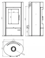 ᐉ Печь-камин Мета-Бел АОТ 11.0 (в модификации "Дунай") ✔️ фото | ⏩ Progreem.by