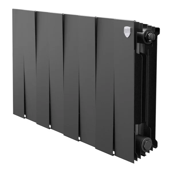 Радиатор биметаллический Royal Thermo PianoForte 300 Чёрный [8 секций]